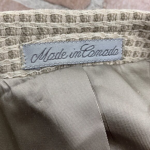 Bachrach Blazer Men 42L Beige Tan Check Tweed Classic Wool Jacket Canada VTG - Picture 13 of 14